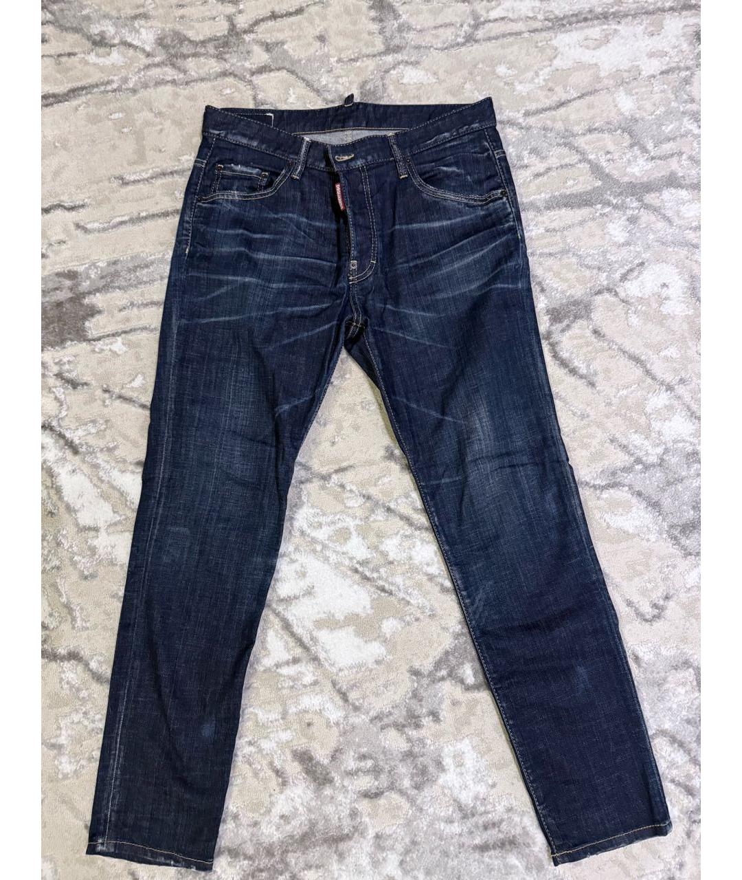 DSQUARED2 Темно-синие хлопковые джинсы скинни, фото 5