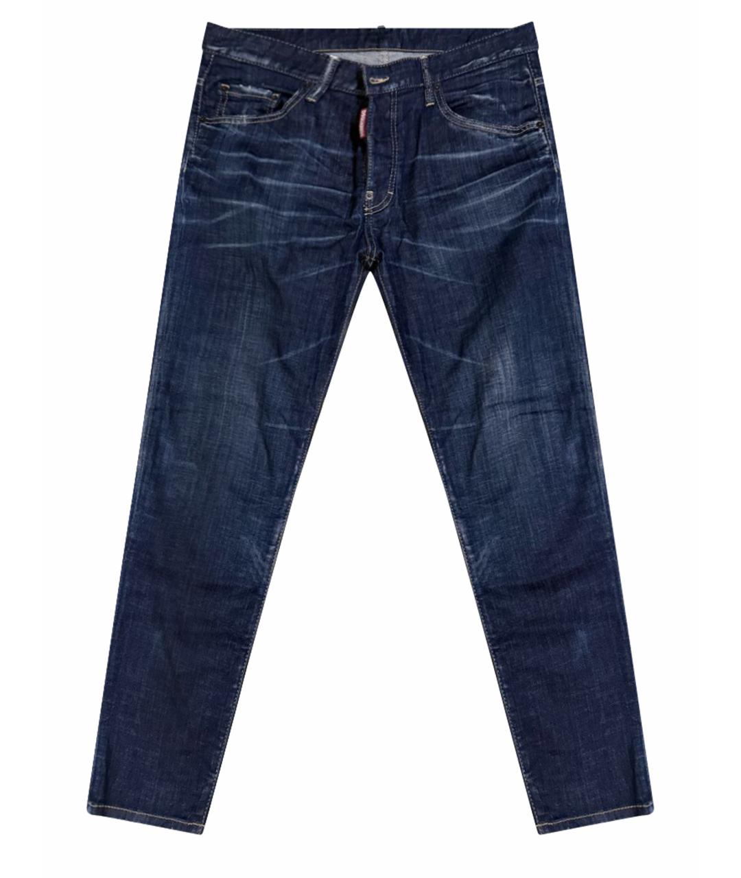 DSQUARED2 Темно-синие хлопковые джинсы скинни, фото 1