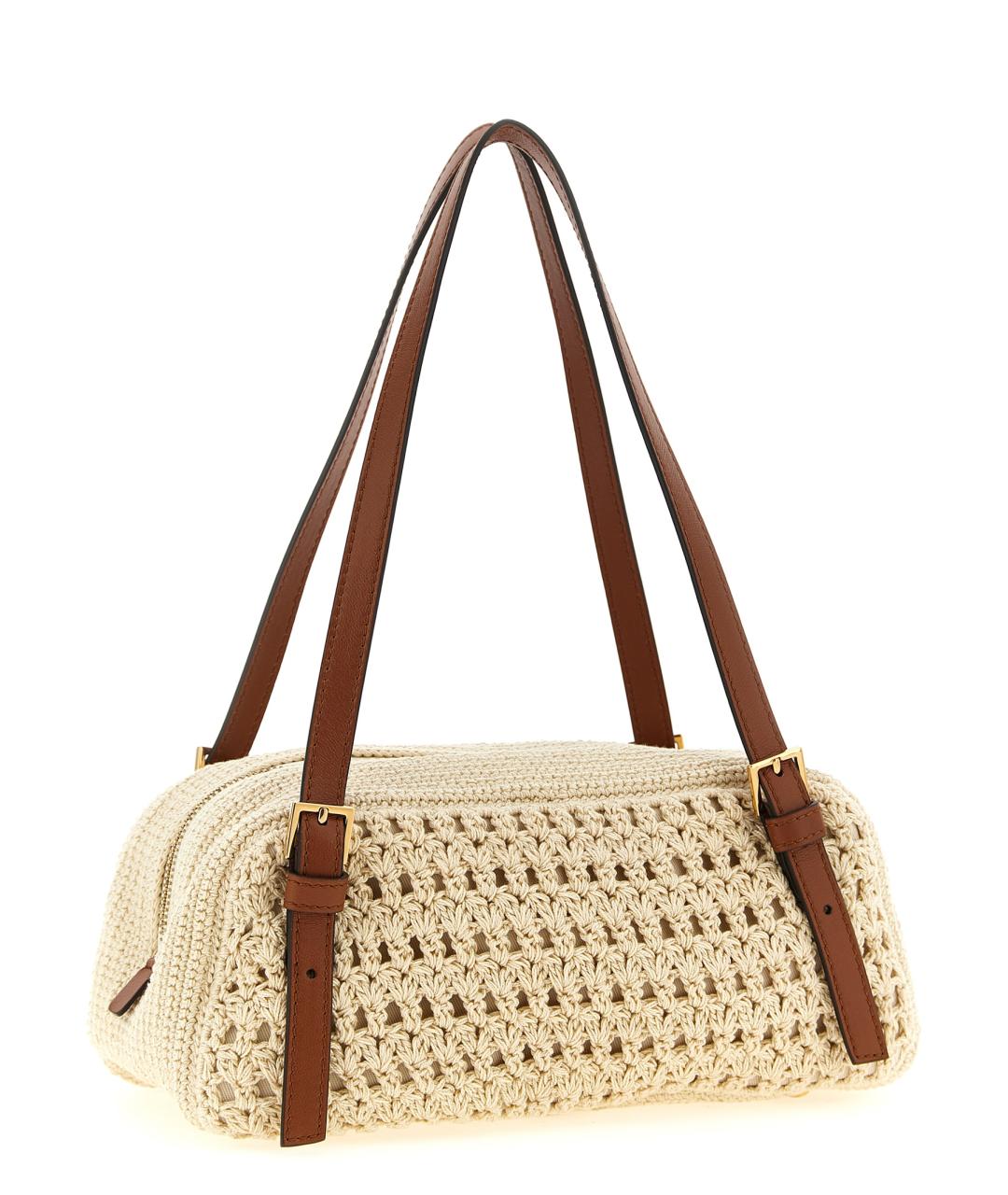 VERSACE Бежевая пелетеная сумка через плечо, фото 2