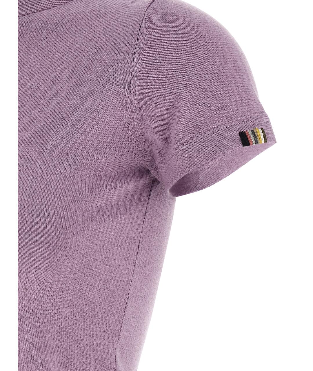 EXTREME CASHMERE Фиолетовая хлопковая футболка, фото 4