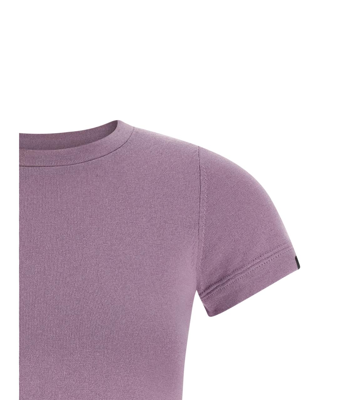 EXTREME CASHMERE Фиолетовая хлопковая футболка, фото 3
