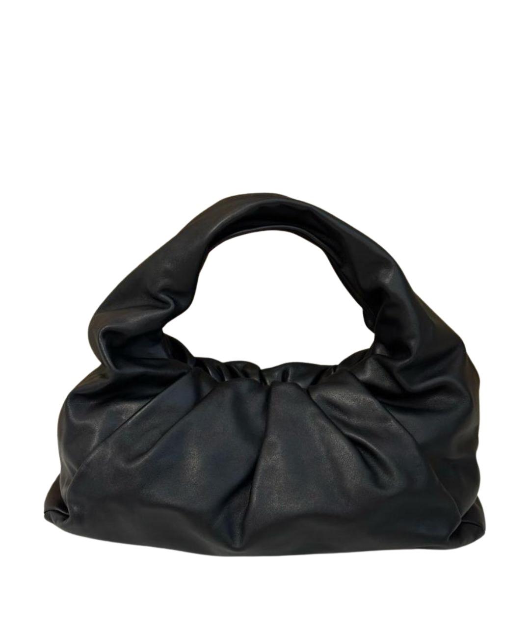 BOTTEGA VENETA Черная кожаная сумка с короткими ручками, фото 1