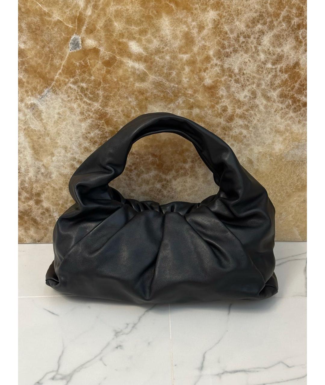 BOTTEGA VENETA Черная кожаная сумка с короткими ручками, фото 9