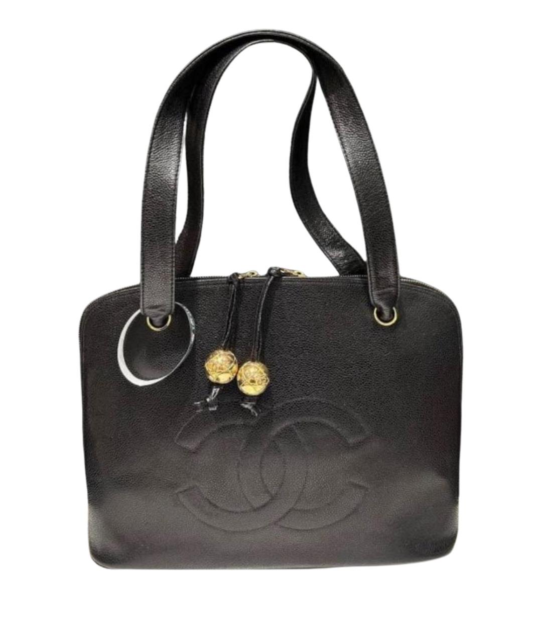 CHANEL Черная кожаная сумка тоут, фото 1