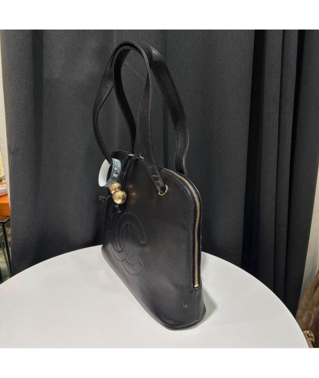 CHANEL Черная кожаная сумка тоут, фото 3