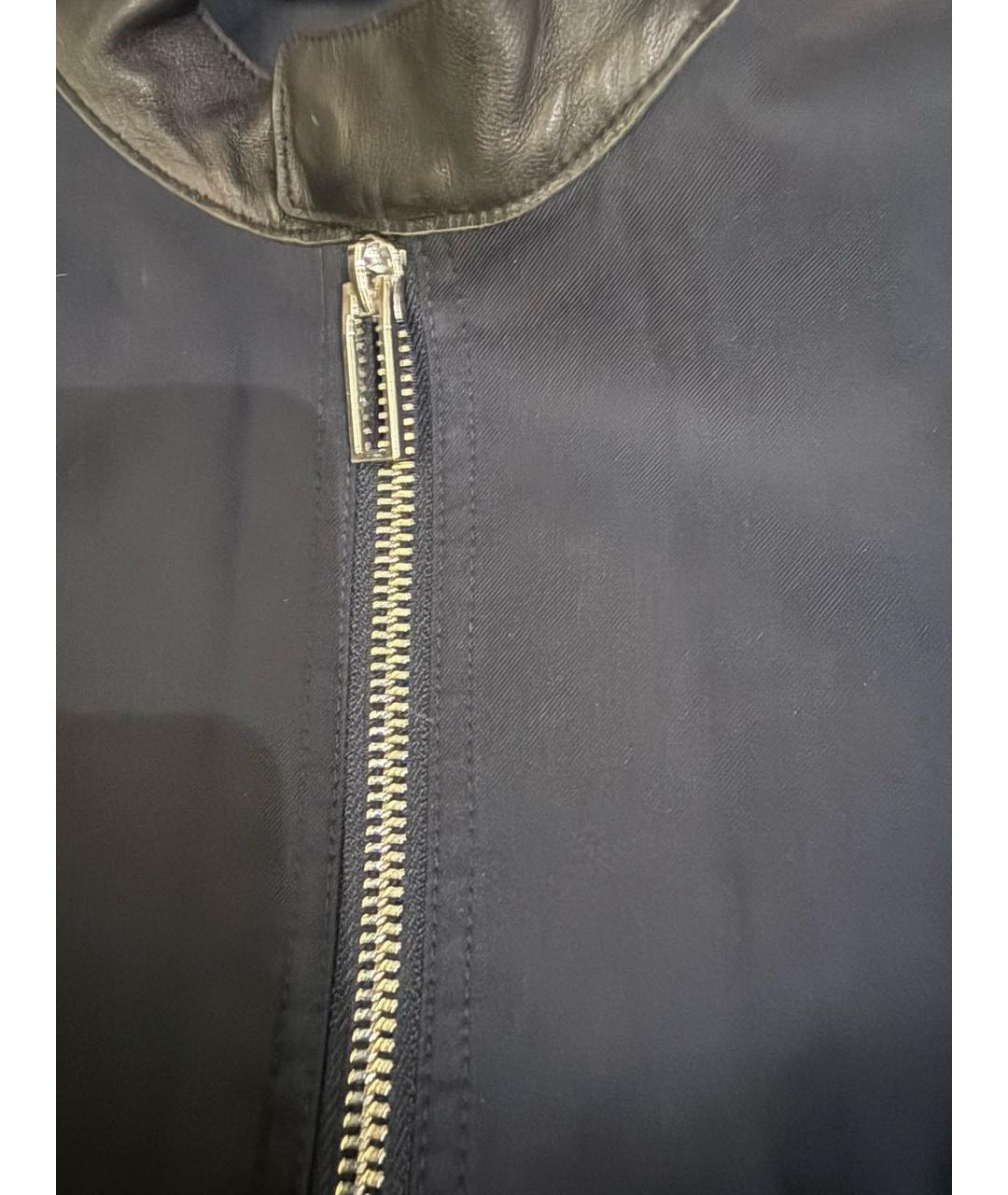 EMPORIO ARMANI Темно-синяя атласная куртка, фото 4