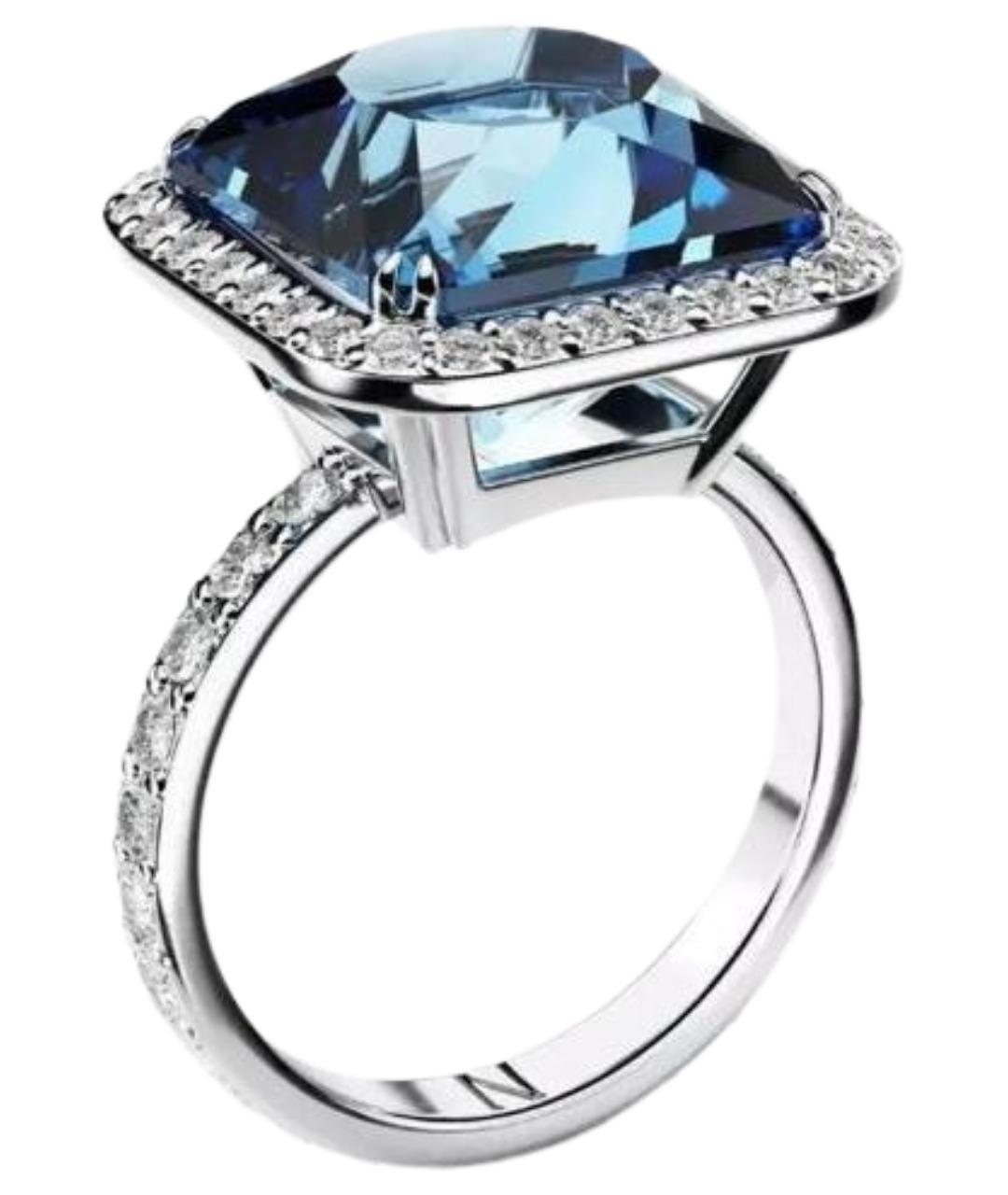 NUDE Голубое кольцо из белого золота, фото 1