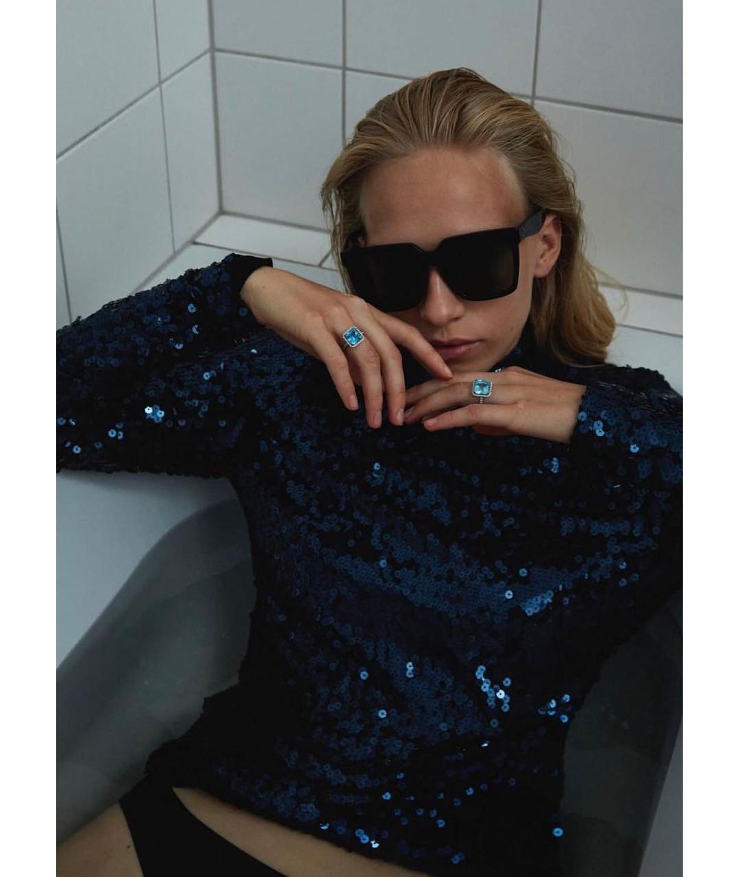 NUDE Голубое кольцо из белого золота, фото 5