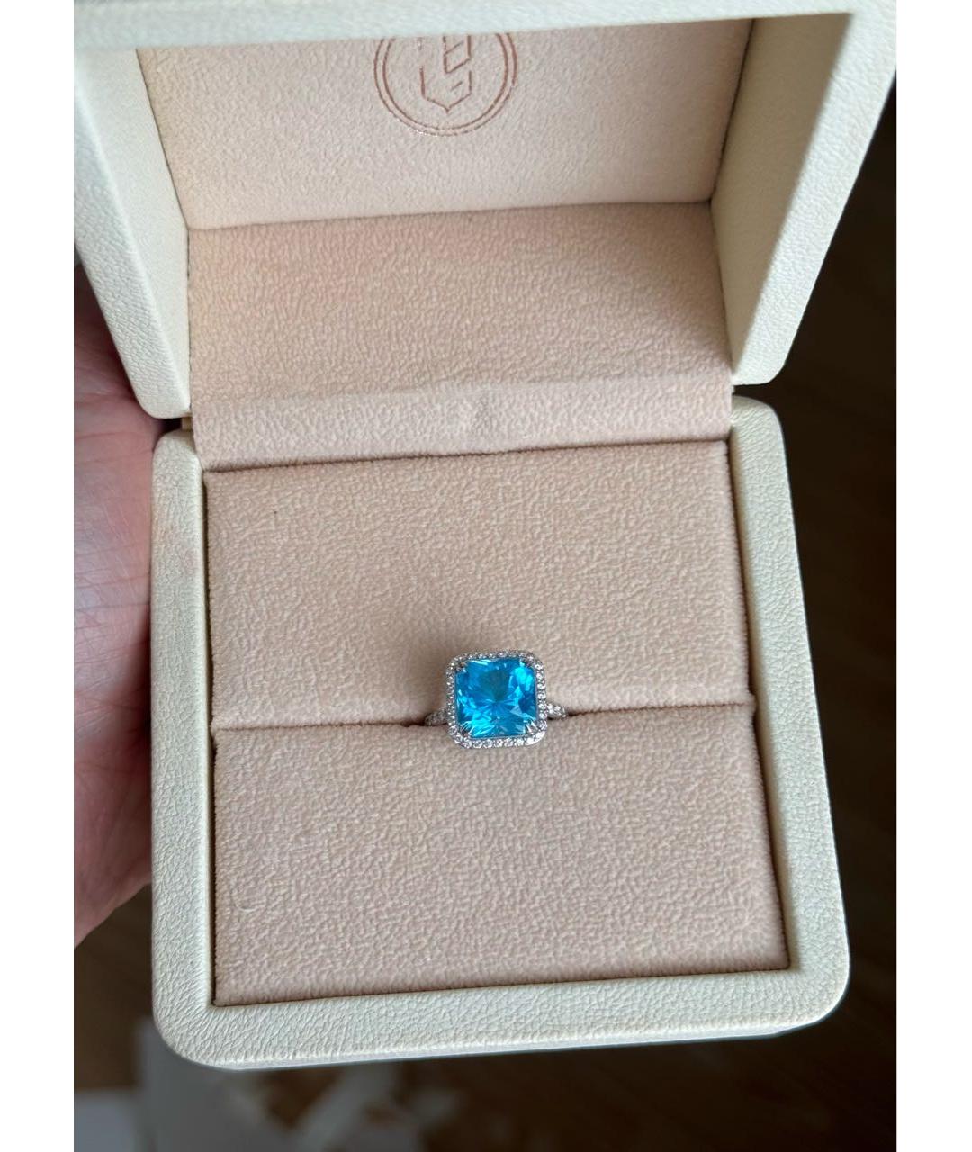 NUDE Голубое кольцо из белого золота, фото 2