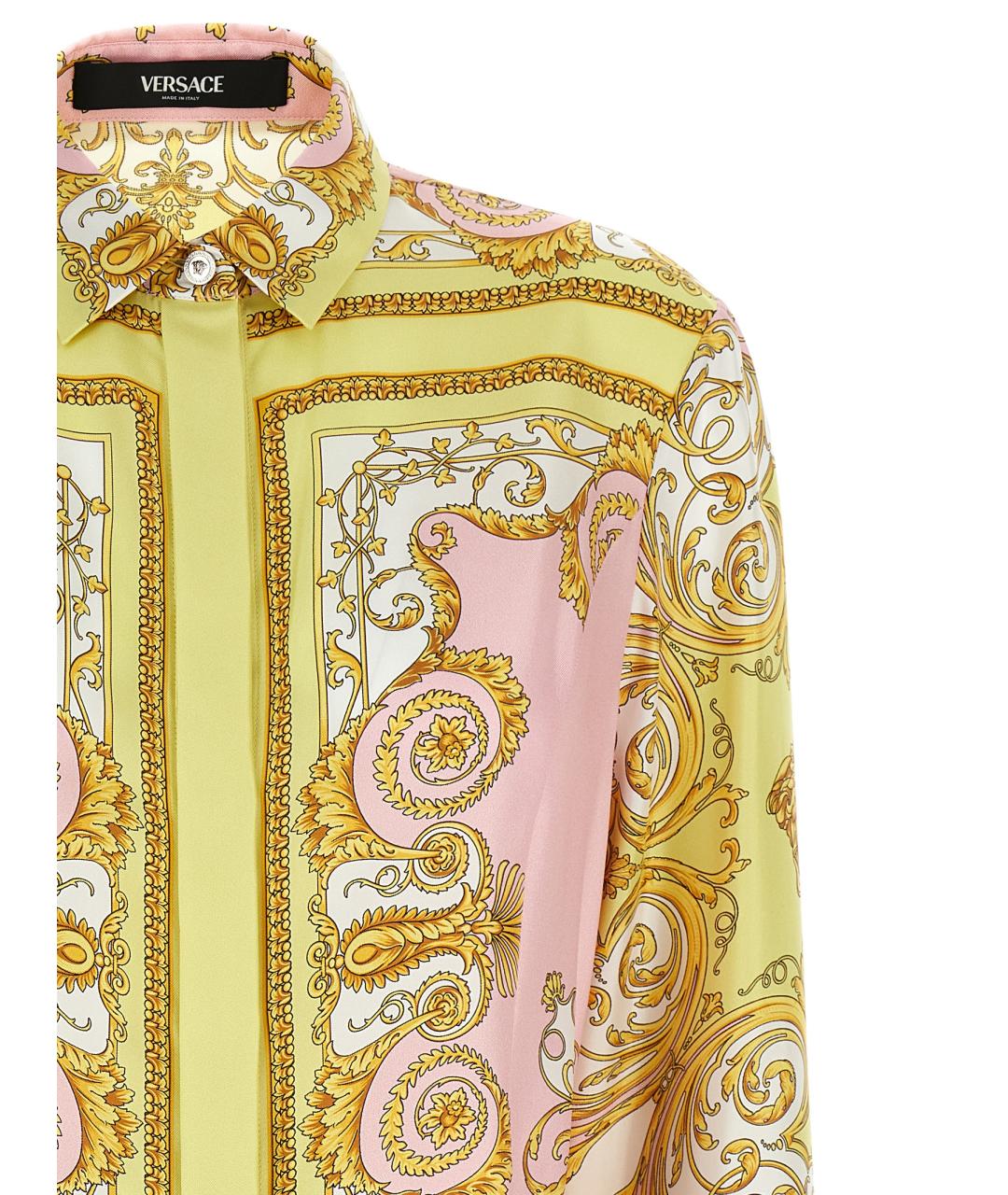 VERSACE Мульти шелковое платье, фото 3