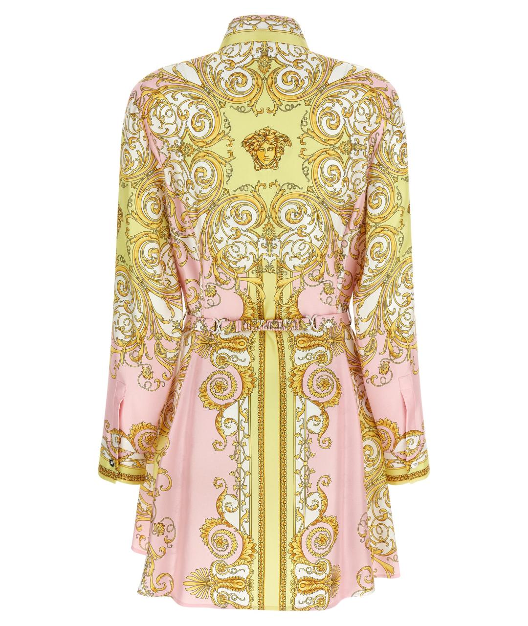 VERSACE Мульти шелковое платье, фото 2