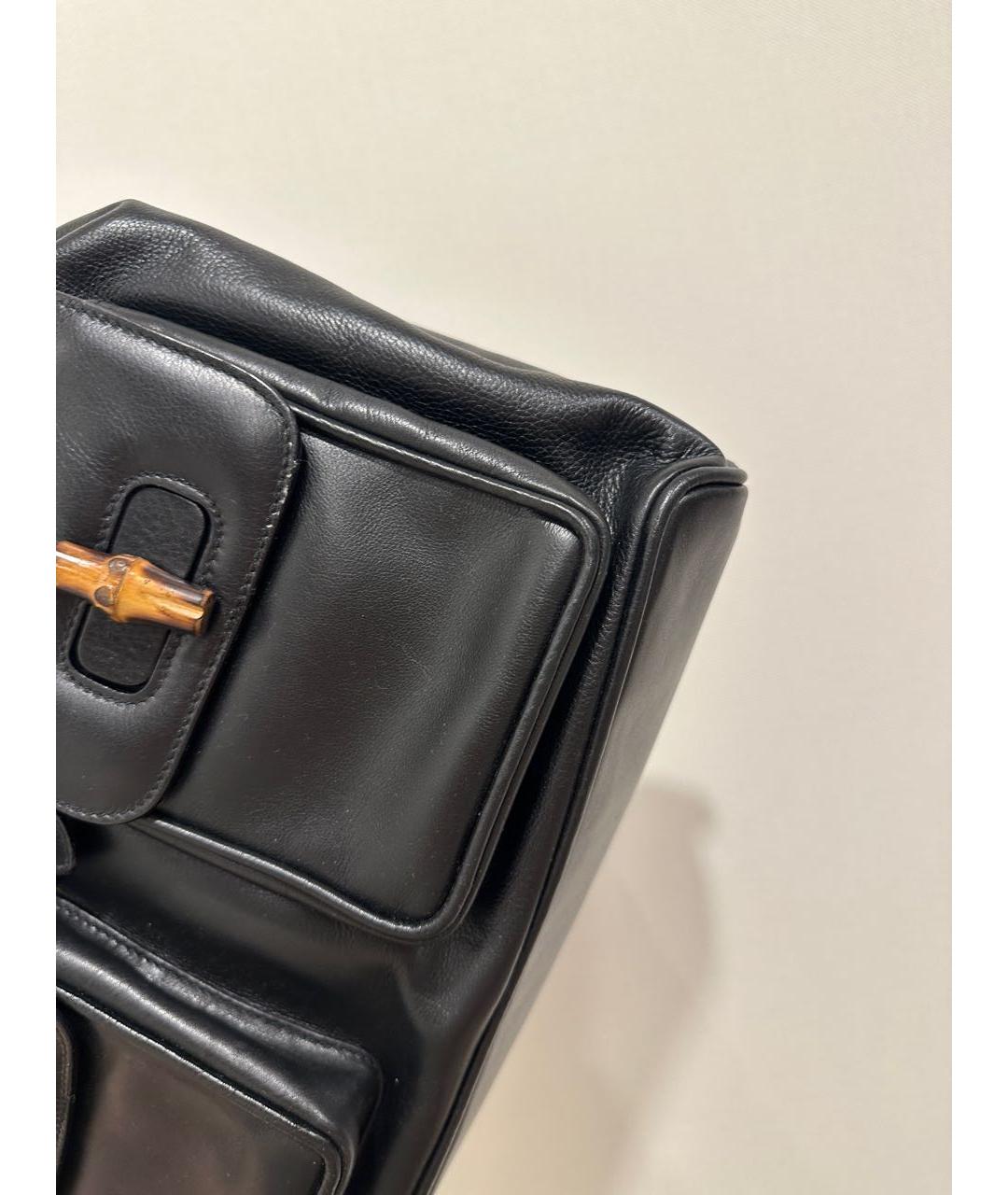 GUCCI Черный кожаный рюкзак, фото 8