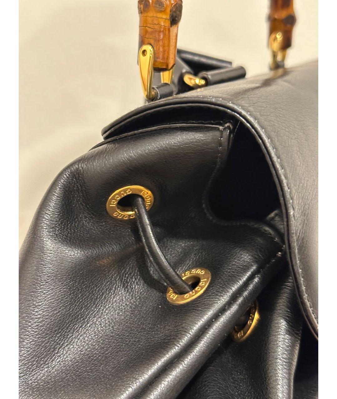 GUCCI Черный кожаный рюкзак, фото 6