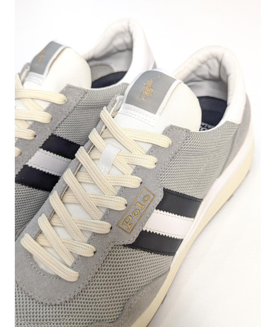 POLO RALPH LAUREN Серые текстильные низкие кроссовки / кеды, фото 6