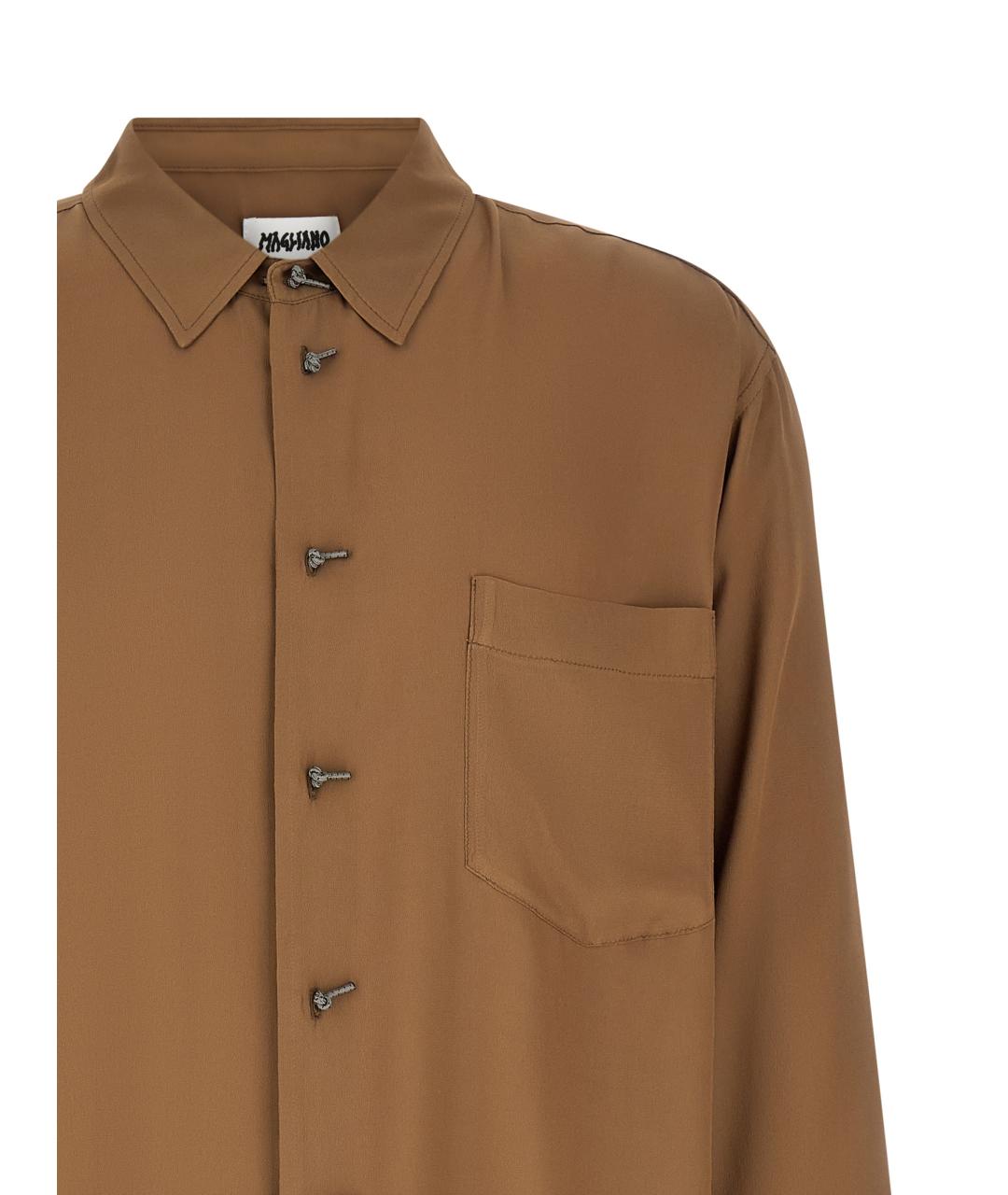 MAGLIANO Коричневая кэжуал рубашка, фото 3