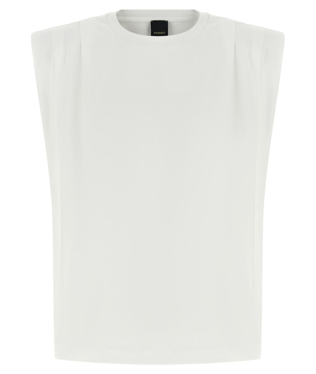 PINKO Белый хлопковый джемпер / свитер, фото 1