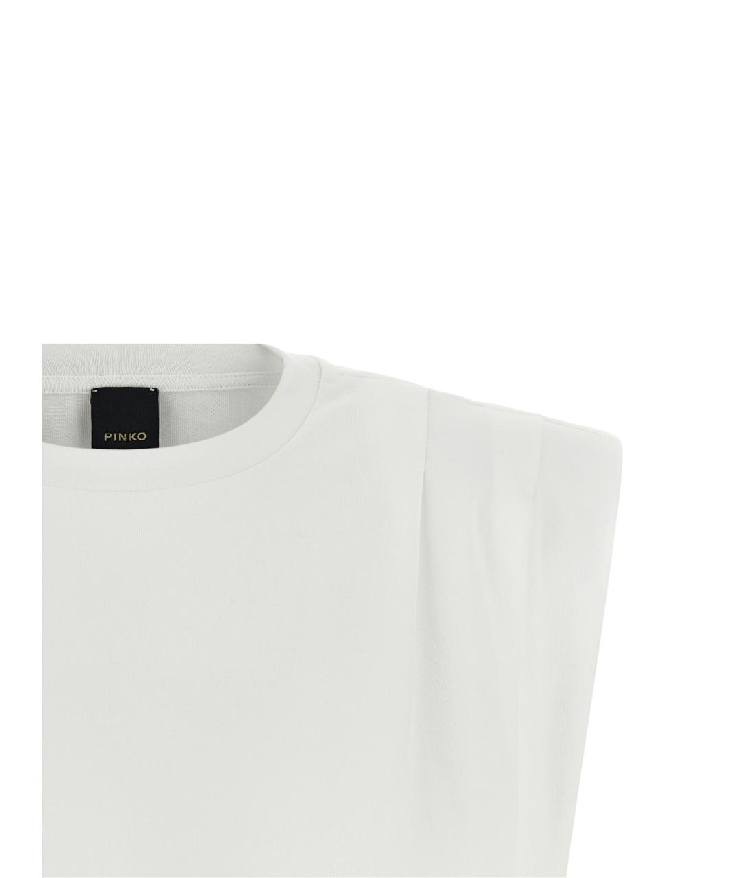 PINKO Белый хлопковый джемпер / свитер, фото 3