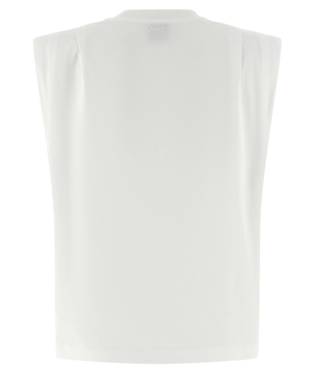 PINKO Белый хлопковый джемпер / свитер, фото 2