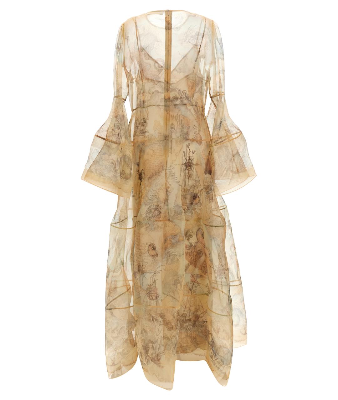ZIMMERMANN Бежевое шелковое платье, фото 2
