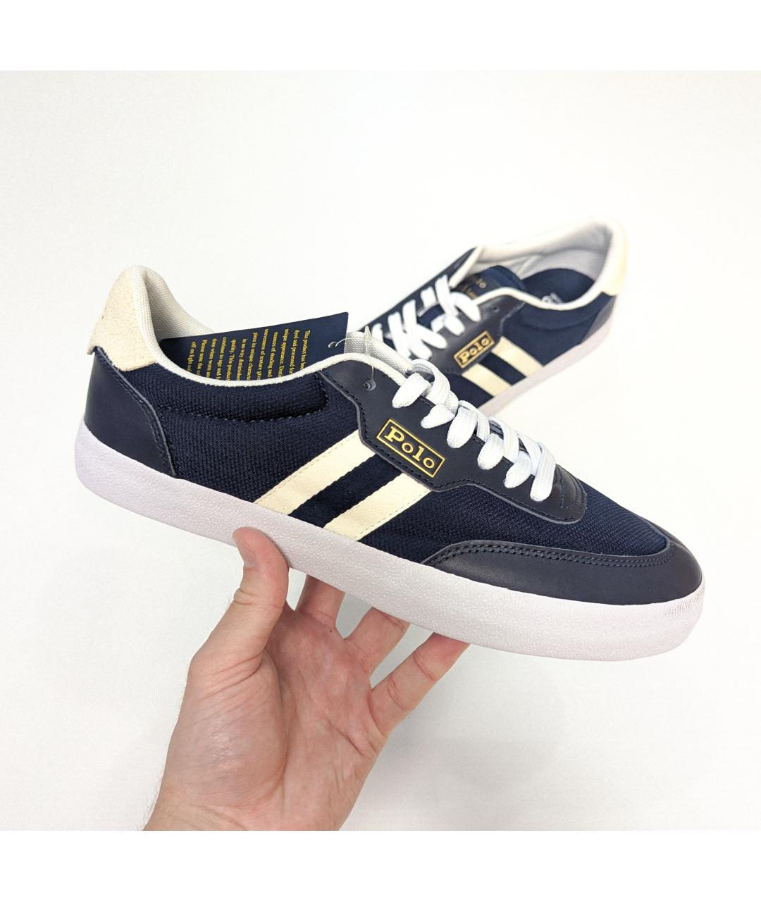 POLO RALPH LAUREN Темно-синие синтетические низкие кроссовки / кеды, фото 7