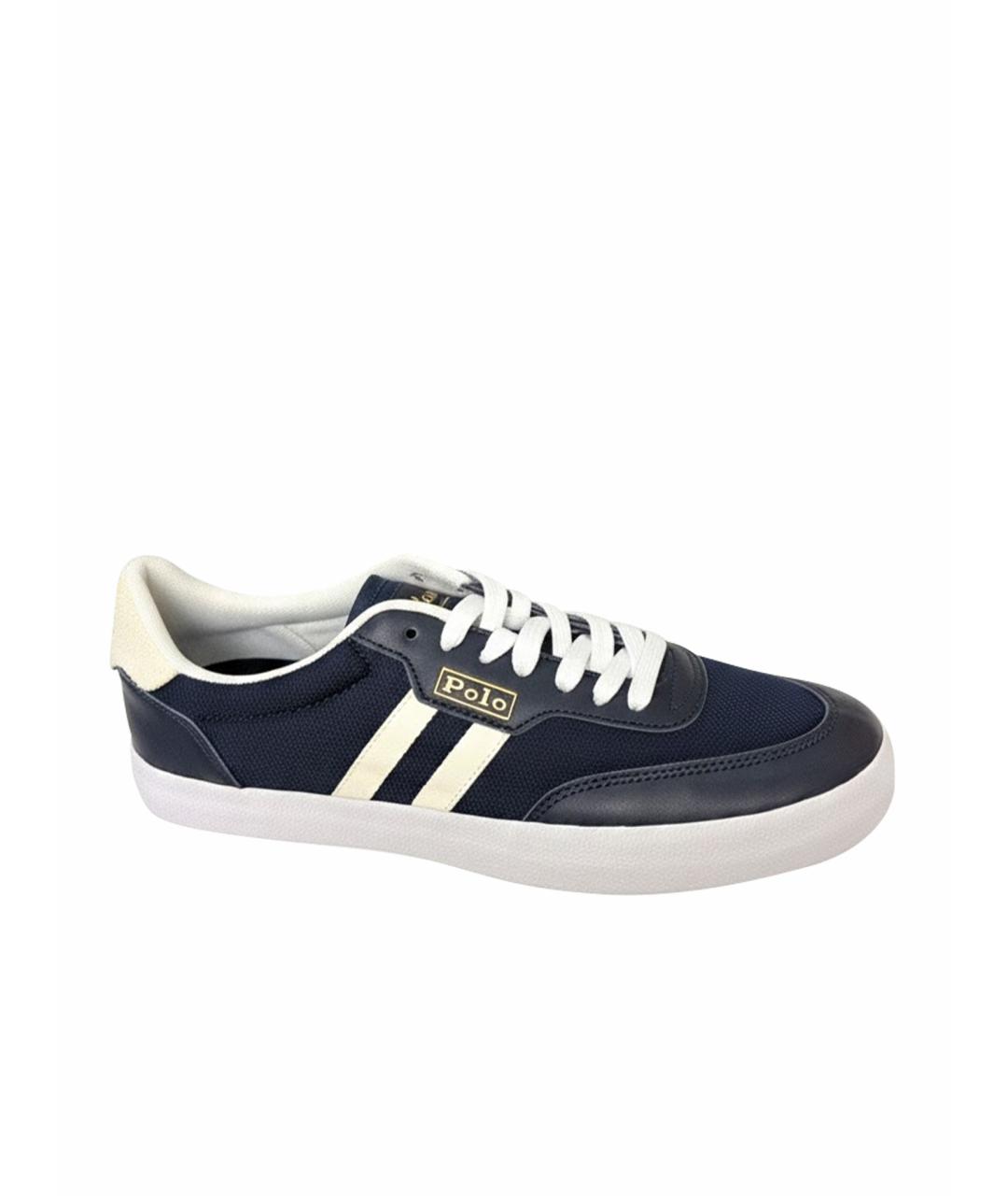 POLO RALPH LAUREN Темно-синие синтетические низкие кроссовки / кеды, фото 1