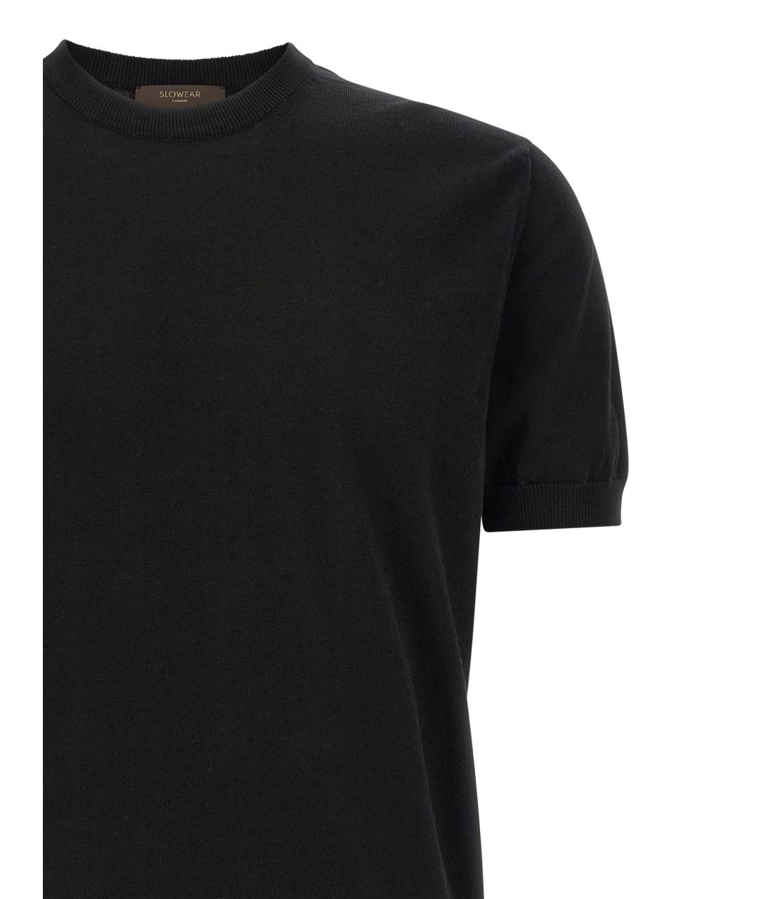 ZANONE Черный хлопковый джемпер / свитер, фото 3