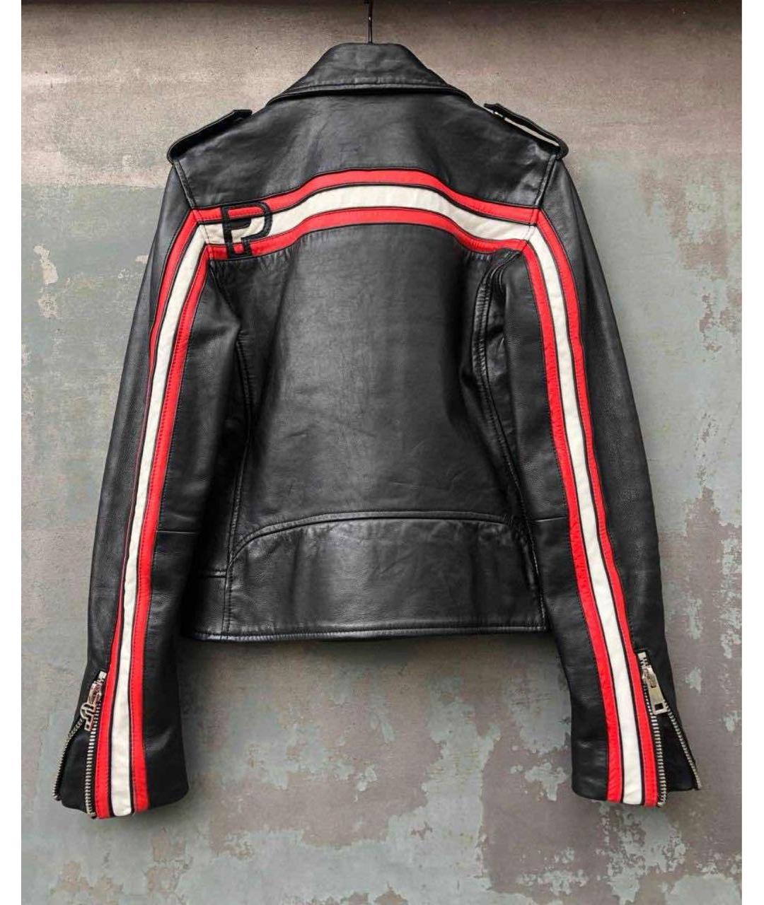 PINKO Черная кожаная куртка, фото 2