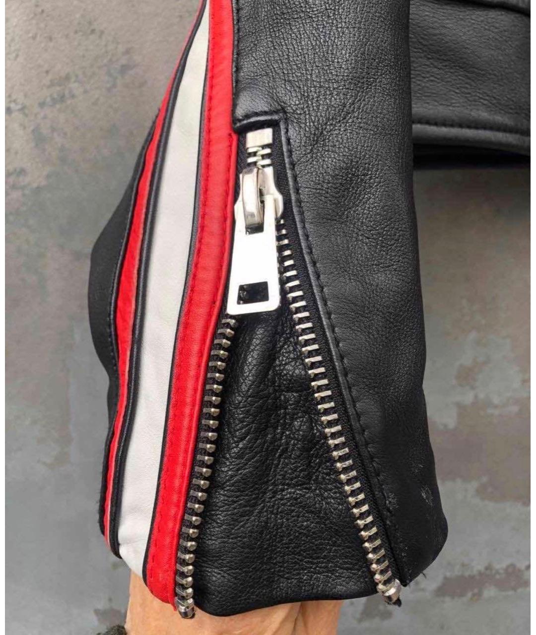 PINKO Черная кожаная куртка, фото 8