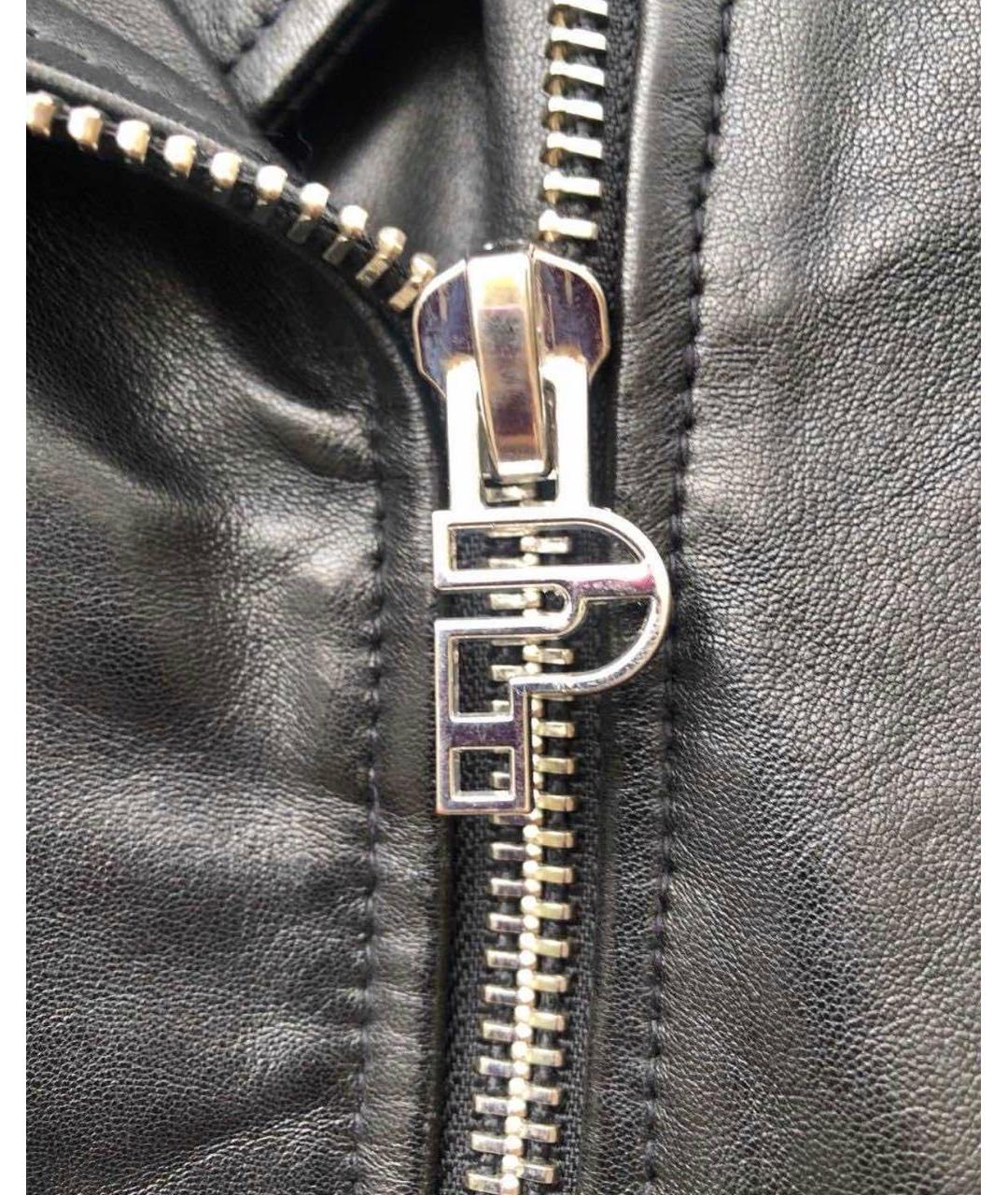 PINKO Черная кожаная куртка, фото 6