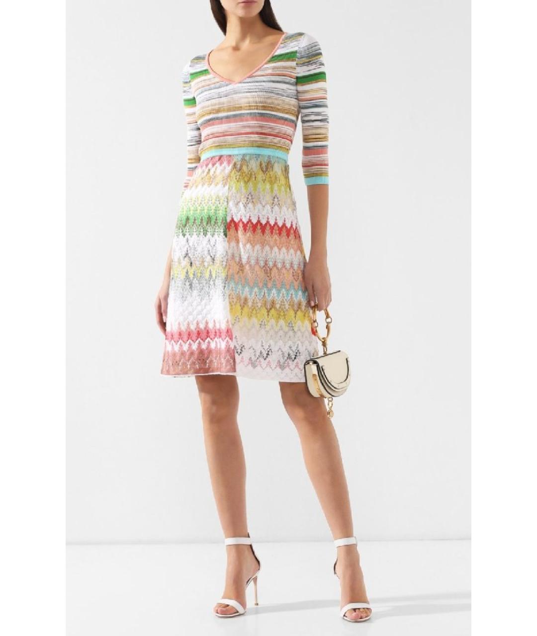 MISSONI Мульти вискозное коктейльное платье, фото 8