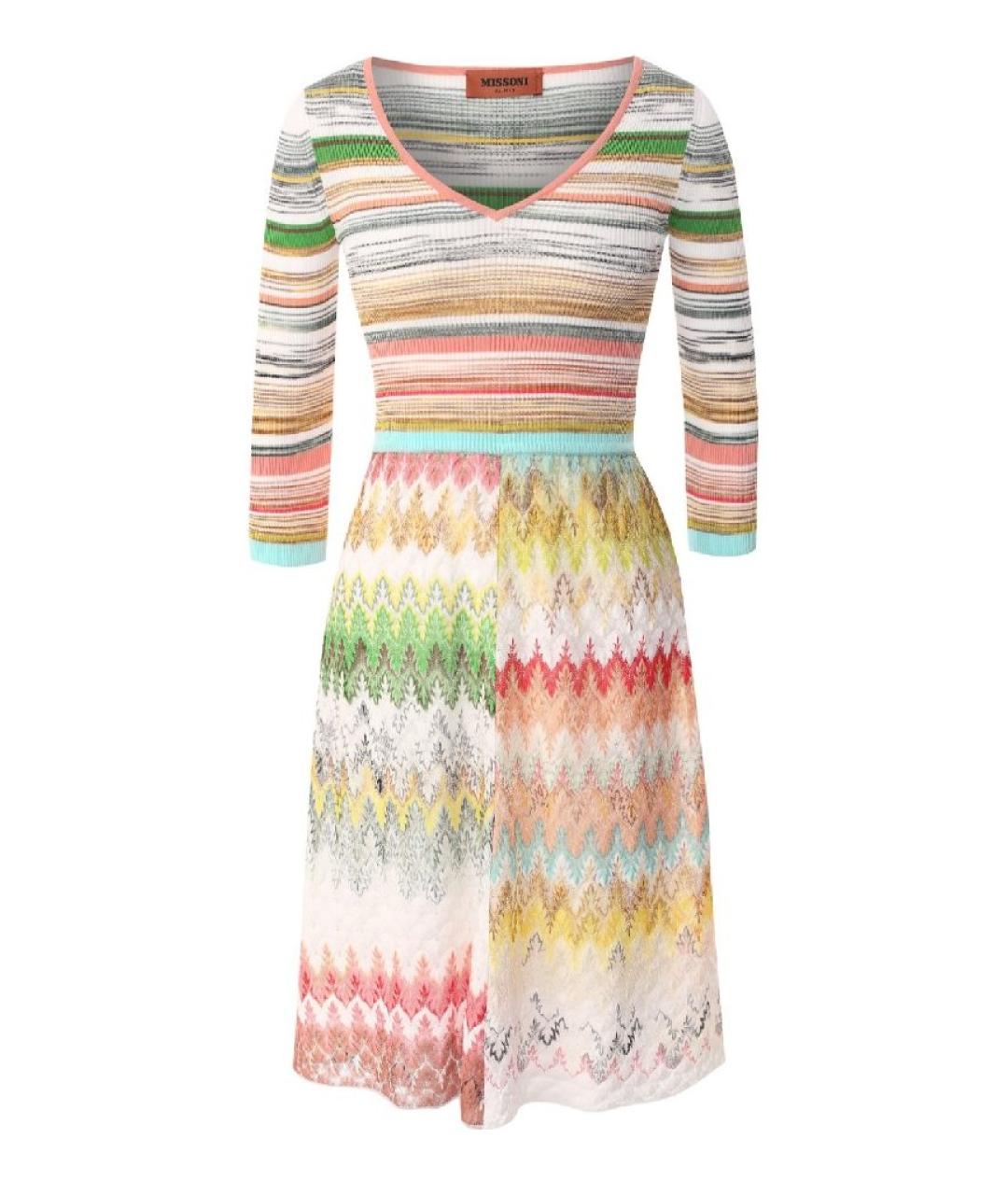 MISSONI Мульти вискозное коктейльное платье, фото 9
