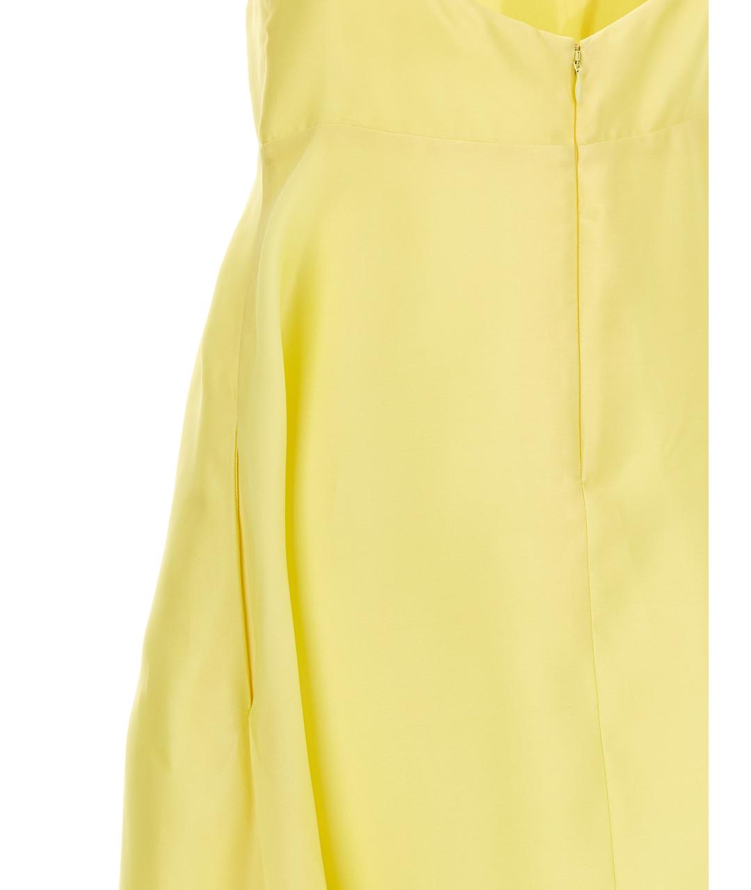 ALBERTA FERRETTI Желтое шелковое платье, фото 4