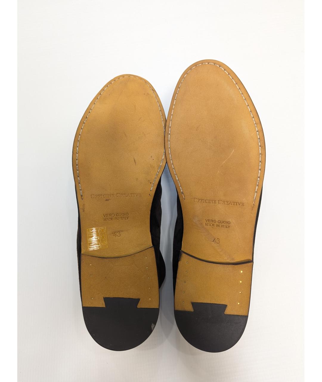 OFFICINE CREATIVE Коричневые замшевые лоферы, фото 4