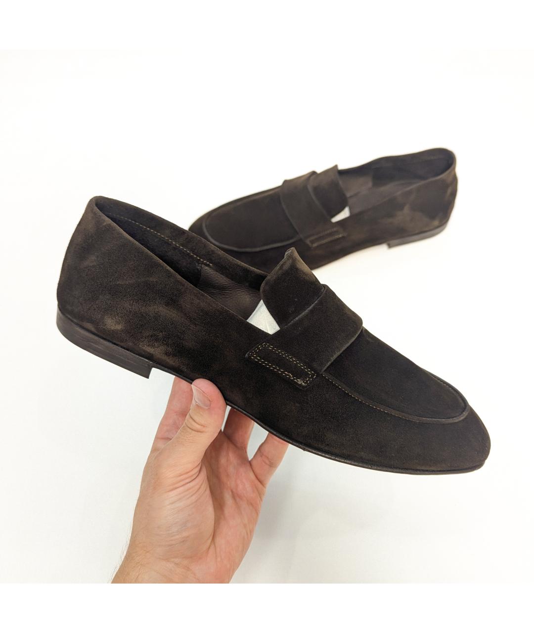 OFFICINE CREATIVE Коричневые замшевые лоферы, фото 7