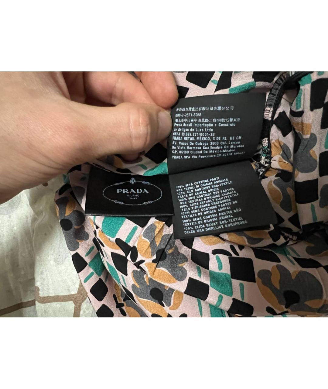 PRADA Мульти шелковый сарафан, фото 7