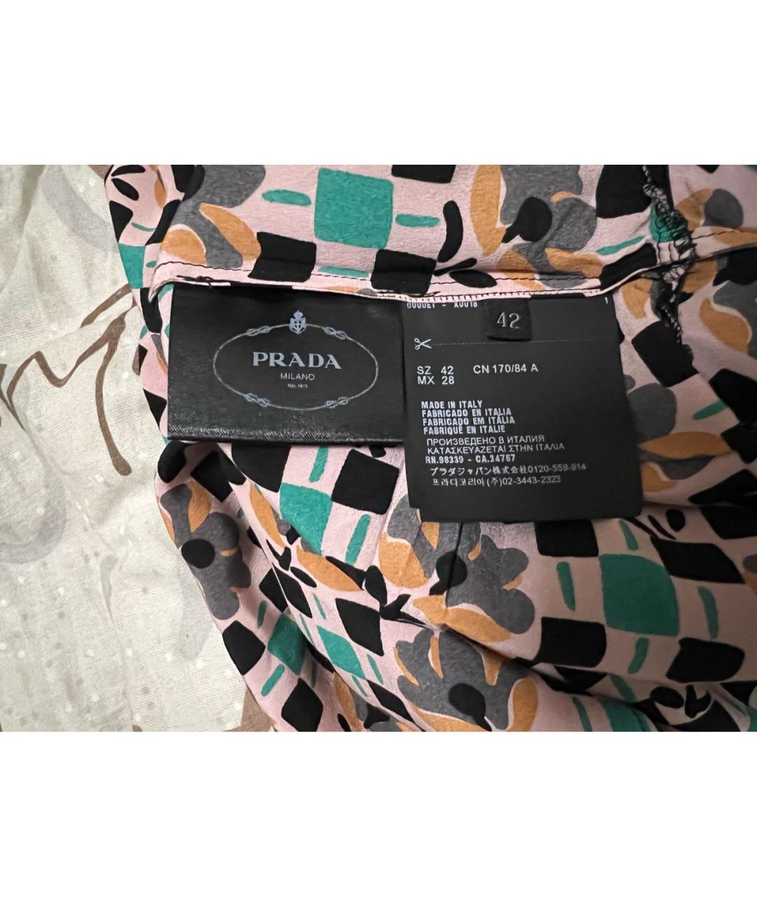 PRADA Мульти шелковый сарафан, фото 6