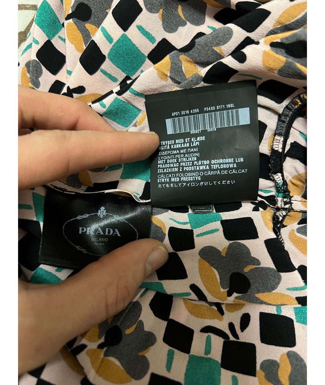 PRADA Мульти шелковый сарафан, фото 8