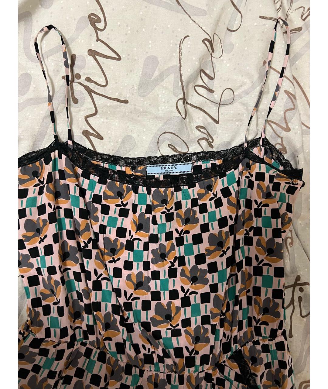 PRADA Мульти шелковый сарафан, фото 3