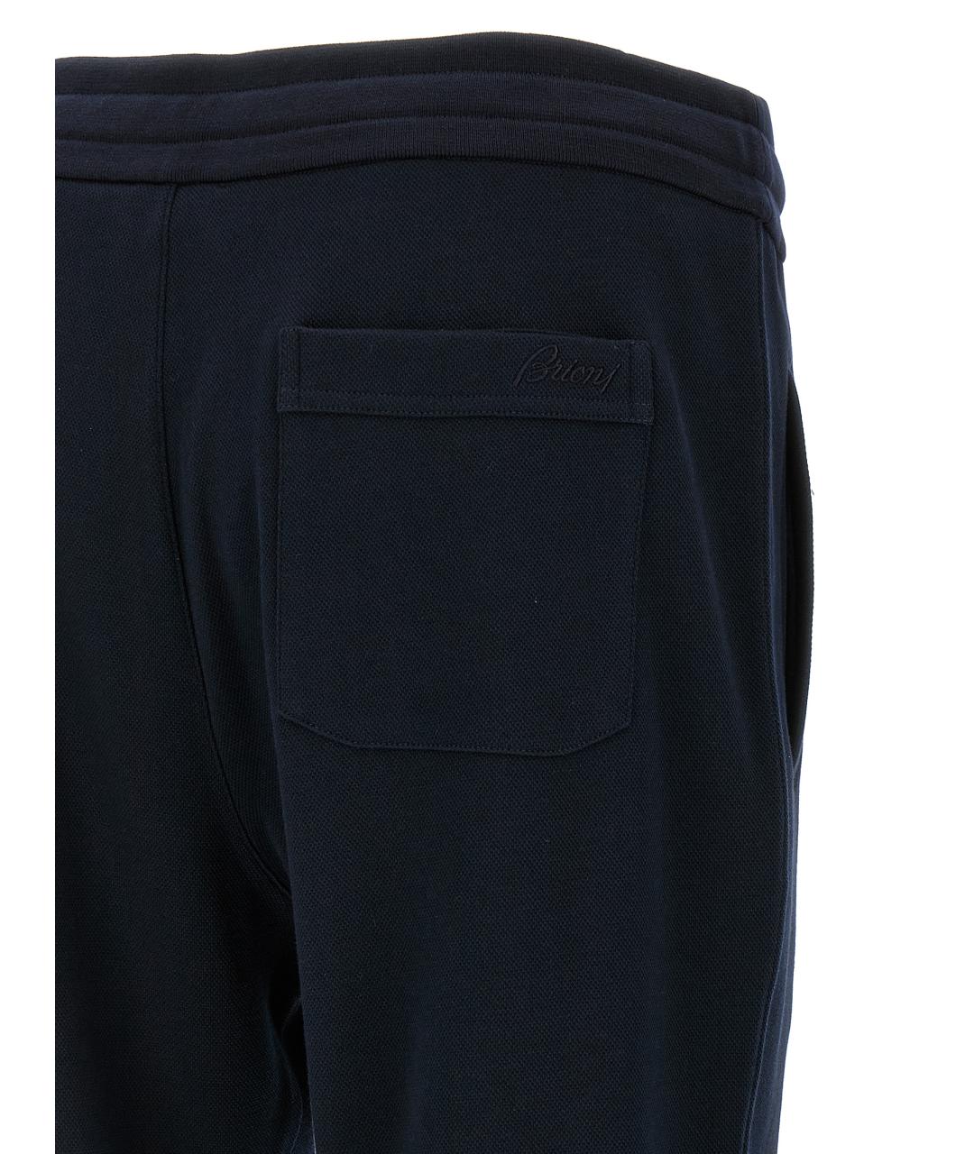 BRIONI Темно-синие хлопковые повседневные брюки, фото 4