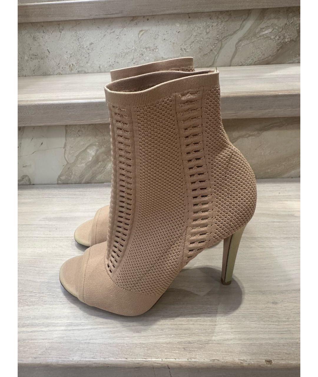 GIANVITO ROSSI Бежевые текстильные ботильоны, фото 3