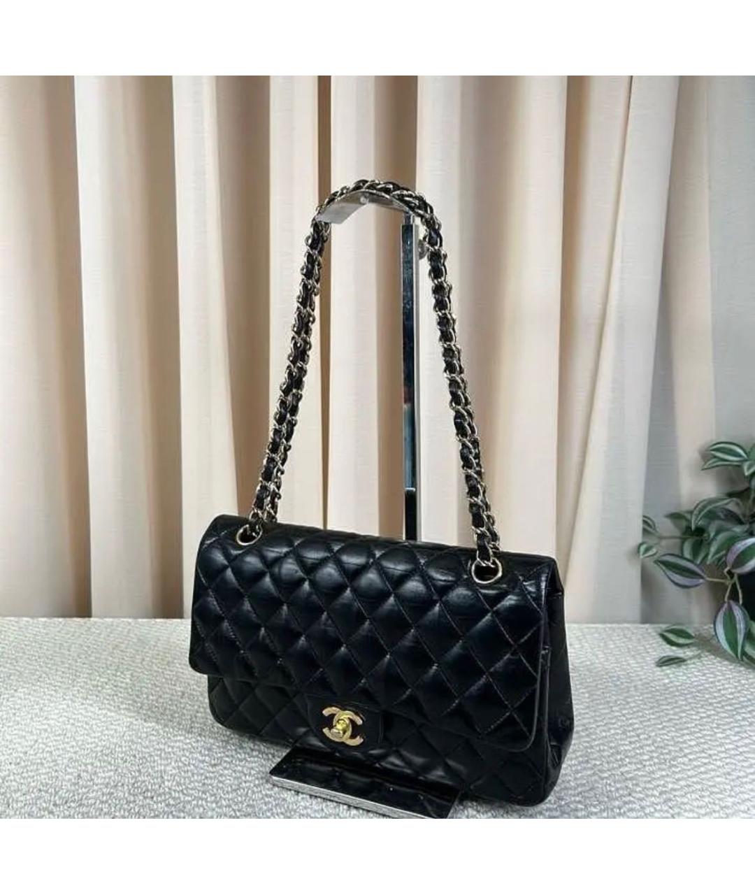 CHANEL Черная кожаная сумка через плечо, фото 3