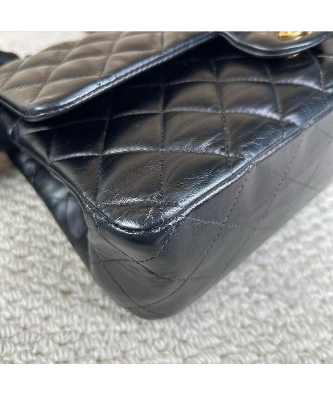 CHANEL Черная кожаная сумка через плечо, фото 8