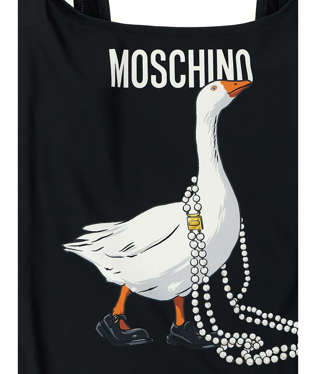 MOSCHINO Черный полиэстеровый купальник, фото 3