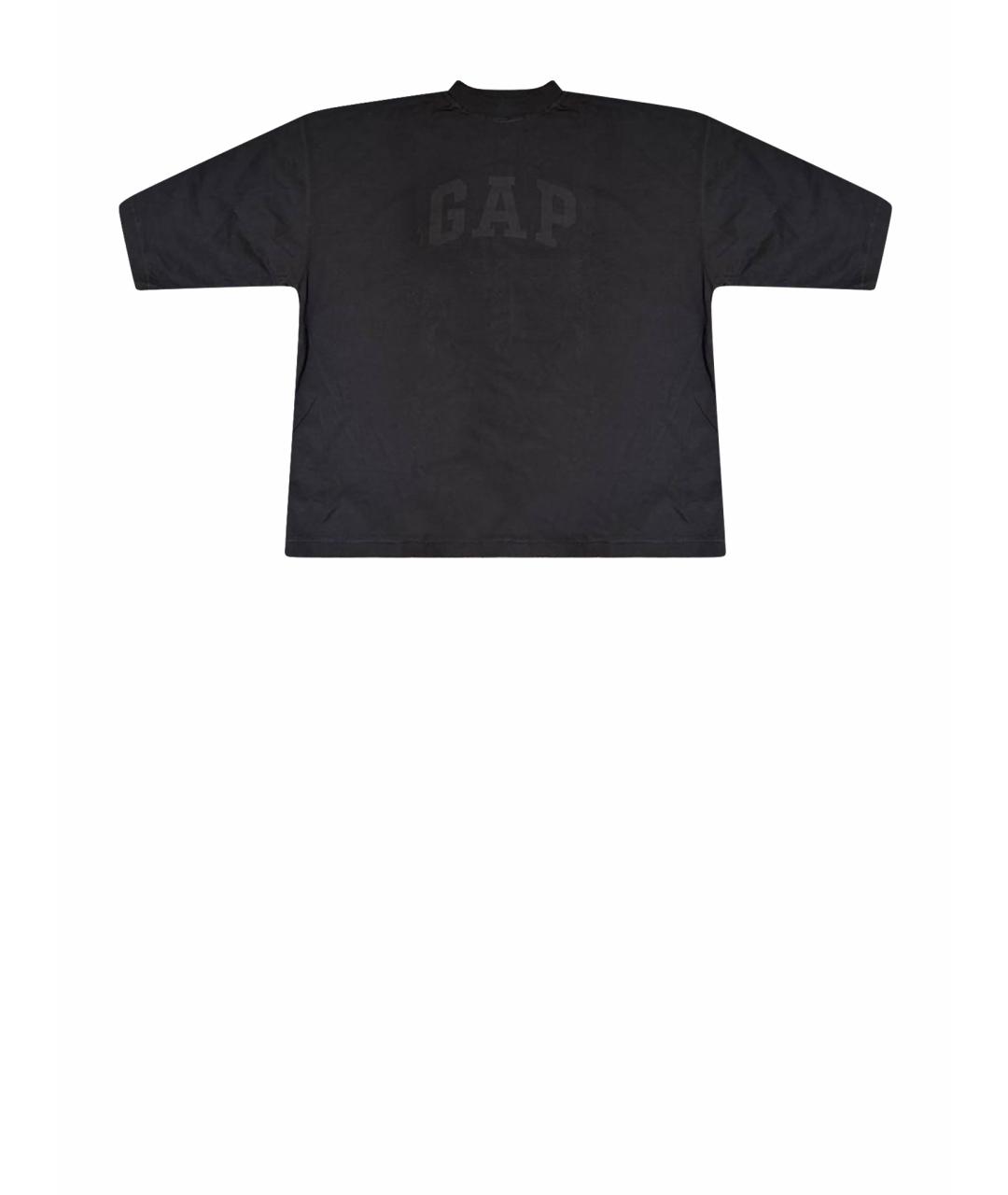 YEEZY Черная хлопковая футболка, фото 1