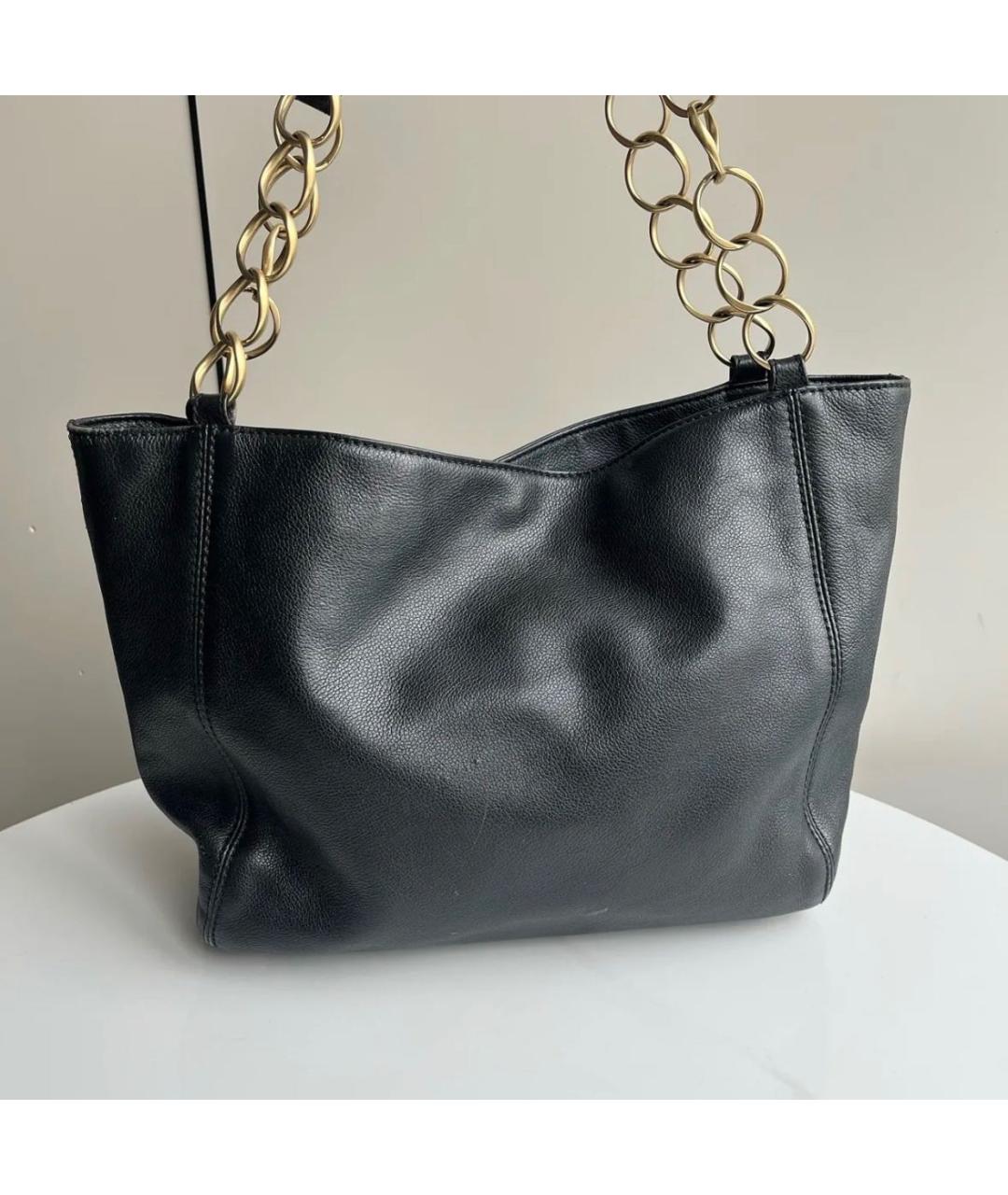 CHANEL Черная кожаная сумка тоут, фото 3