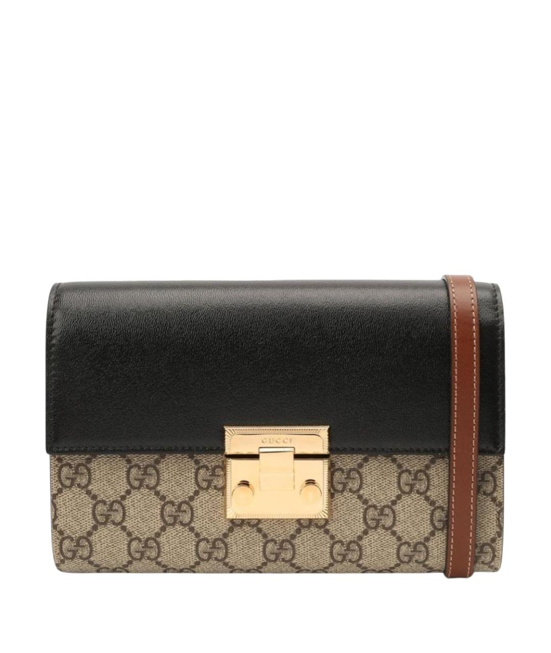 GUCCI Черная кожаная сумка через плечо, фото 1