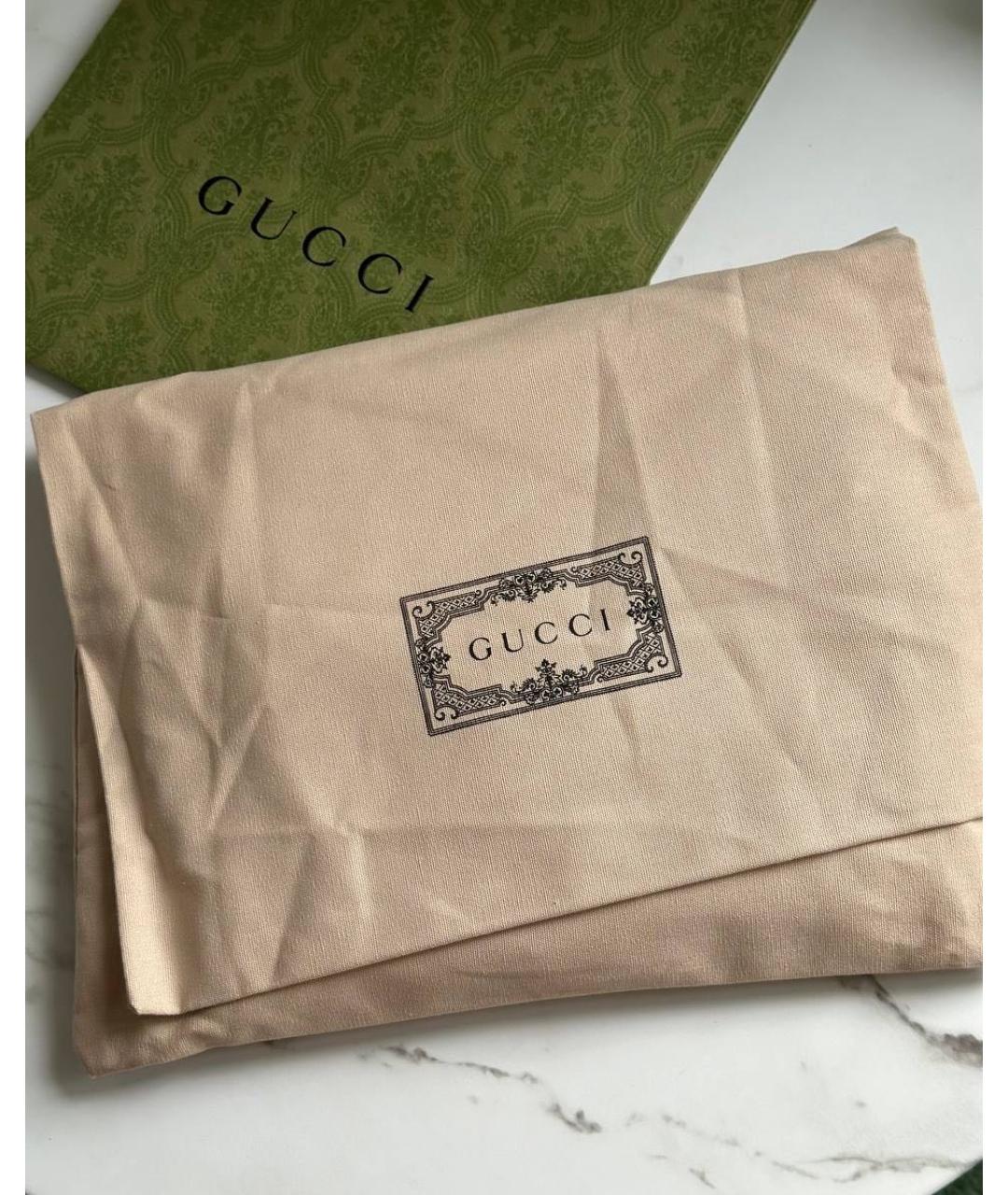 GUCCI Черная кожаная сумка через плечо, фото 5