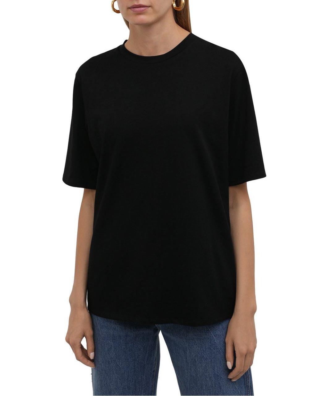 THE ROW Черная хлопковая футболка, фото 3