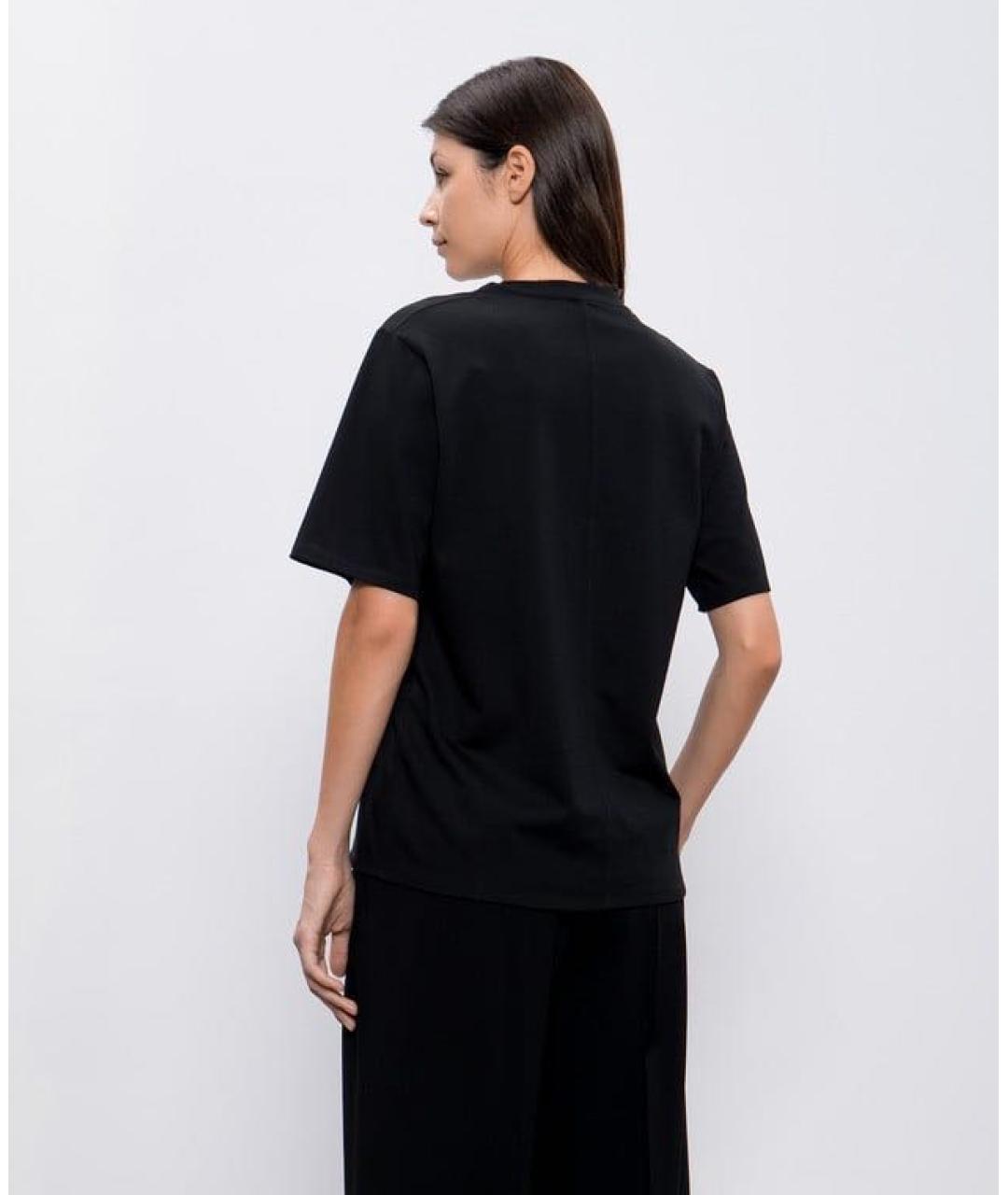 THE ROW Черная хлопковая футболка, фото 7