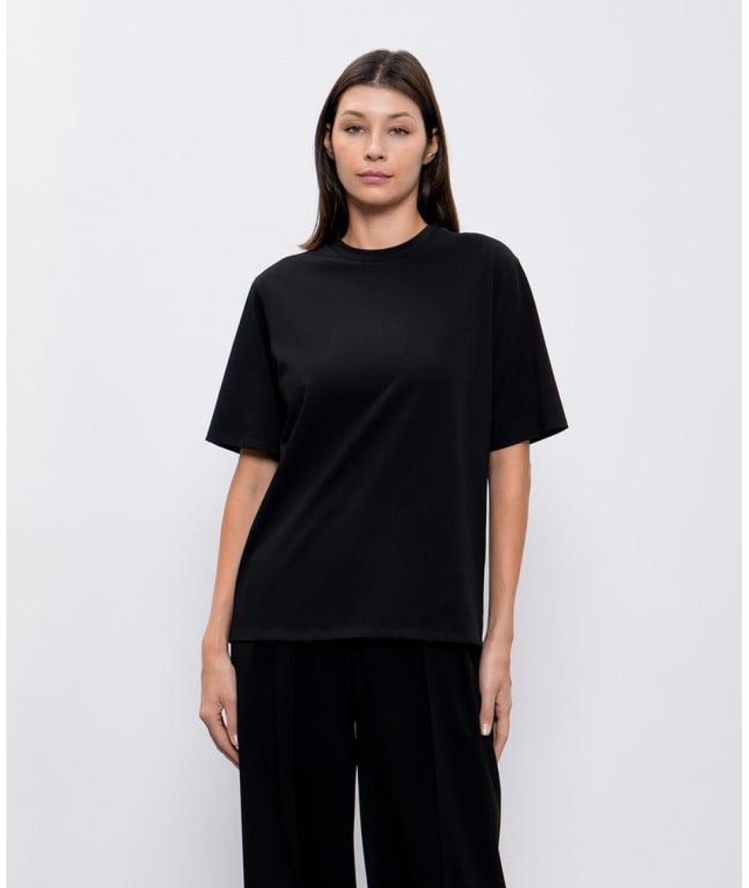 THE ROW Черная хлопковая футболка, фото 6